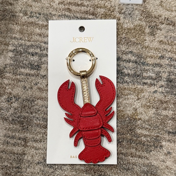 J. Crew Accessories - J. Crew Red Lobster Bag Charm with Gold Ring